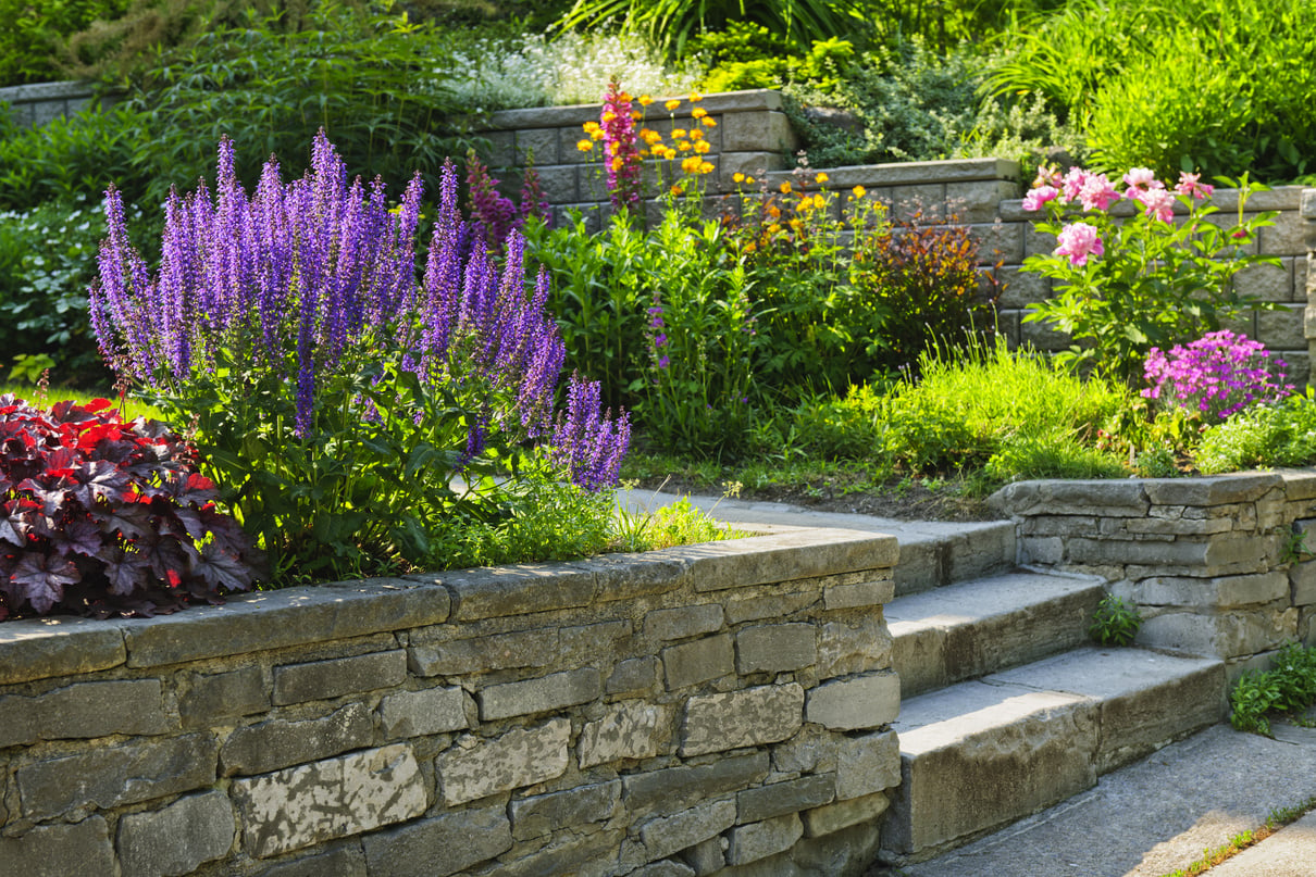 Garden with Stone Landscaping